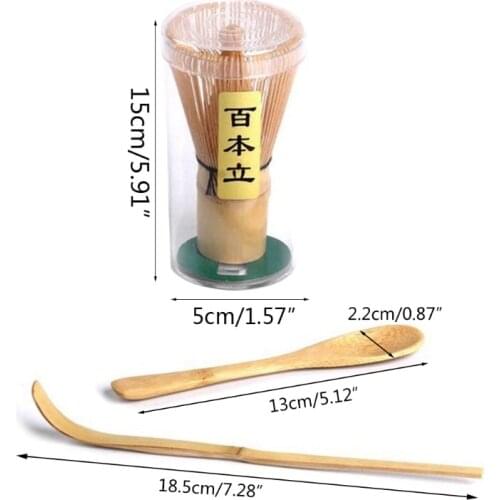 C5AC Tea Set, Matcha Whisk Chasen, Traditional Scoop Chashaku, Tea Spoon, The Perfect Set to Prepare a Traditional Cup of Mat
