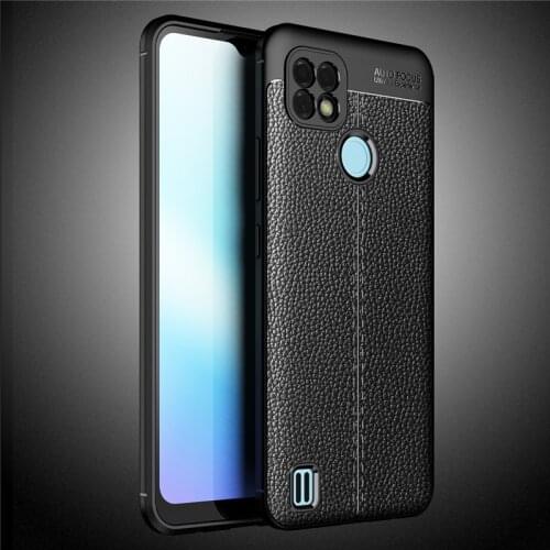 For Realme C21 Case Cover For Realme C21 Cover Shockproof TPU Soft Leather Style Phone Coque Fundas Bumper For Realme C21