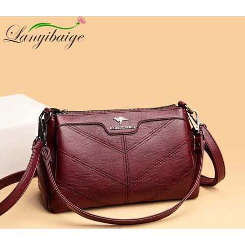 Designer Women Messenger Bags Fashion Chain Ladies Leather Handbags Multi-layer Small Crossbody Bags For Women Tote Shoulder Bag
