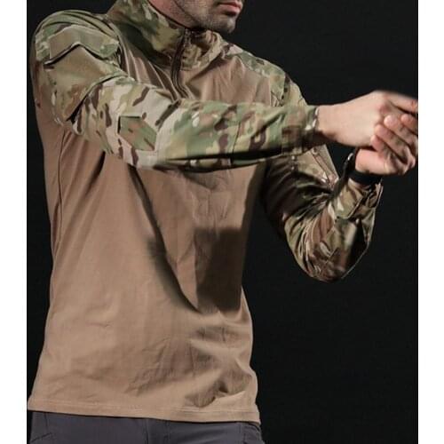 Men Combat Shirt Top Uniform Airsoft Camouflage Combat-Proven Shirts Rapid Assault Long Sleeve Shirt Battle Strike толстовка
