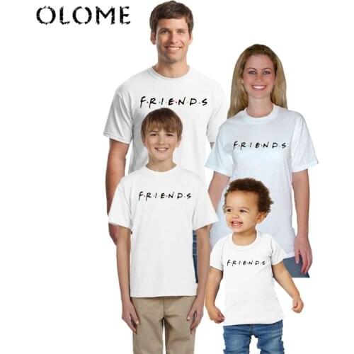 Friends TV T shirt 2019 New print family t shirt mommy and me clothes tv show Tshirt FRIENDS Letter family matching clothes