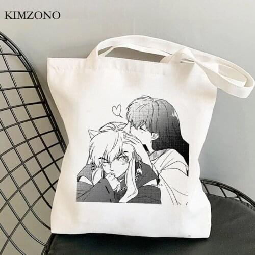 Inuyasha shopping bag shopper reusable shopping tote recycle bag handbag bag fabric boodschappentas woven ecobag custom