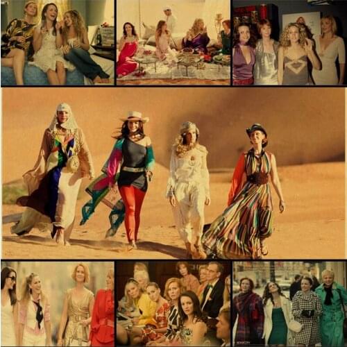 Buy three to send one Series sex and the City Kelly Samantha Miranda Charlotte Vintage Kraft poster Home Bar Cafe Decor