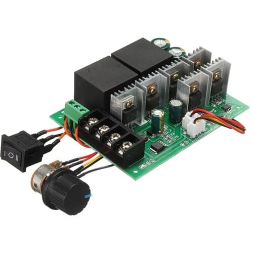 Mayitr PWM Motor Speed Controller Regulator DC 10V-50V 12/24/36/48V 60A CW CCW Reversible Switch For DC Brush Motor