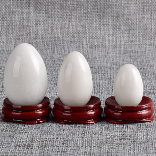 Natural White Jade Massage Stone Undrilled Kegel Egg Viginal MuscleTightening Ben Wa Ball Health Care Healing Sphere Yoni Eggs