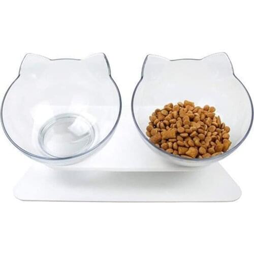 Non-slip Pet Cat Bowl Dog Bowl Feeder 15 Degree Basin Oblique Mouth Double Bowl Dog Bowl Pet Cat Dog Food Bowl Cat Bowl
