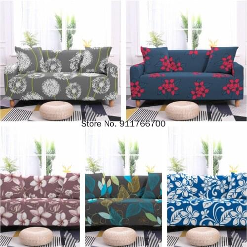 Nordic Floral Universal Elastic Sofa Cover for Living Room Slipcovers Sofa Cover Couch Cover 1/2/3/4-Seater Sofa Towel