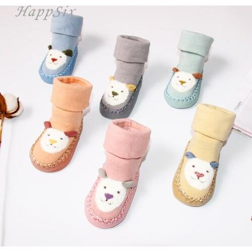Baby socks Baby Floor Shoe Socks Thick Warm autumn winter New Girls Boys Socks Baby Toddler Non-Slip Booties Shoes Socks
