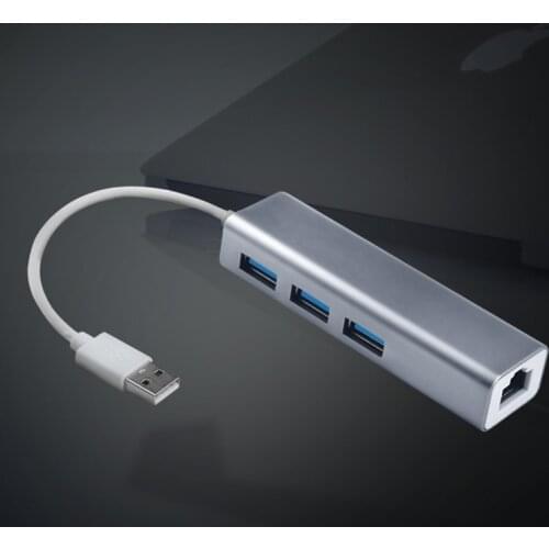OFCCOM USB Ethernet USB Hub to RJ45 Lan Network Card 10/100Mbps Ethernet Adapter for Mac iOS Laptop PC Windows USB 3.0 Hub