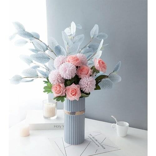 Nordic Ceramic Vase Luxury Art Minimalist Table Decoration Accessories Glamour Aesthetic Vase Decoration Salon Home Decor DB60HP
