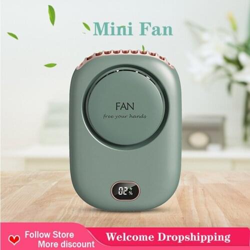 Hanging Neck Foldable Small Electric Fan Portable Handheld Creative Student Dormitory Sports USB Outdoor Mini Fan