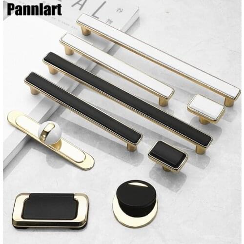 Pannlart 1 pc modern door handles Zinc Alloy Kitchen Cabinet Handles Drawer Door Knobs Cupboard Door pull for Furniture Hardware