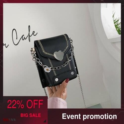 Bags for women 2020 new luxury designer summer leather handbag small daisy wallet chain handle rivet lock shoulder messenger bag