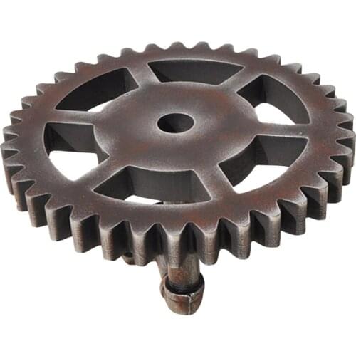 Vintage Industrial Iron Water Pipe Gear Design Rack Shelving Wall Hook for Bar Coffee Shop Decor Home Office Ornament