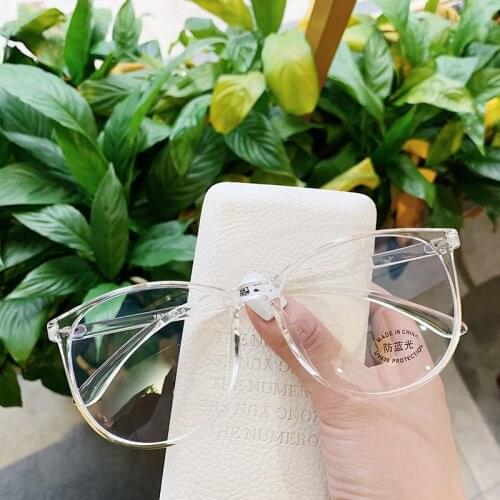 Anti-blue Light Round Glasses Frame Women Fashion Glasses transparent clear eye glasses frames