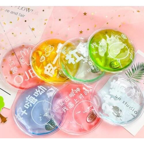 1PCS Winter Reusable Gel Hand Warmer Cute Word Print Instant Heating Pack Warmer