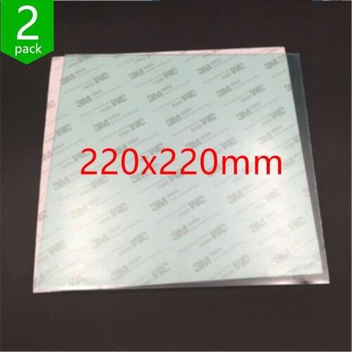 2pcs 220x220mm PEI 3D printing build Sheet 9080A adhesive Tape 3D Printer Build Surface 0.4mm thick Polyetherimide