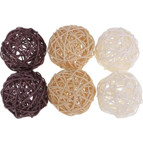 31 Pieces Mixed Rattan Wicker Balls Home Wedding Christmas Party Table Decorations Ornaments