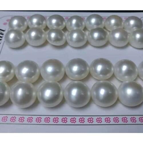 AAAAAA 32 pcs Best 12mm half drilled button freshwater pearl 1 CARD