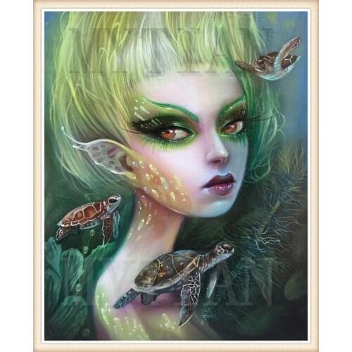 Diamond Painting cartoon girl Artwork Full Square /round Drill Cross Stitch Diamond Embroidery home Decor girt