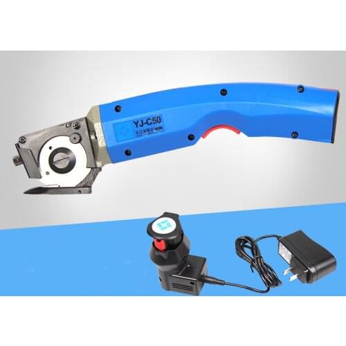 Industrial 35w electric scissors cutter for cloth fabric, 100~240v chargeable round knife cloth fabric cutting machine