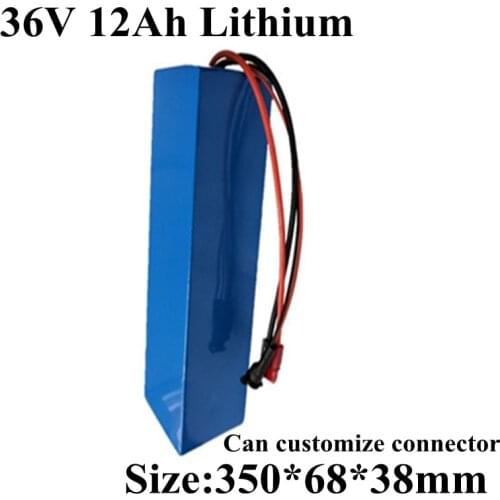 Tube Strip Long Size 36V Electric Bike Battery 36V 12AH Lithium Battery 36 V Ebike Battery with 15A BMS 42V 2A Charger Free Ship