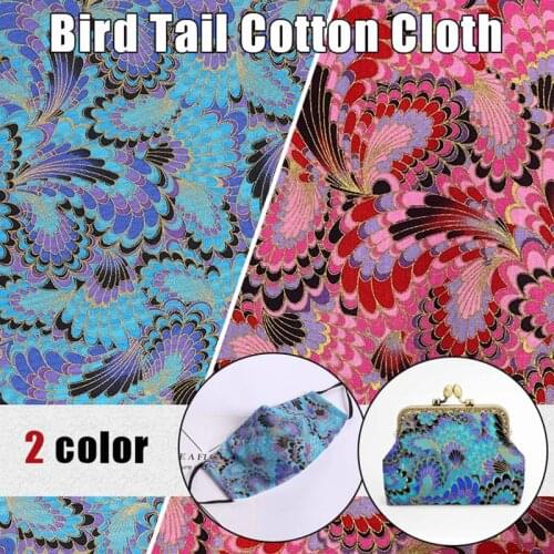 100*150cm Japanese Style 100% Cotton Fabric Bronzing Printing Fabric Cheongsam Kimono Dress Bags Sofa Patchwork Material
