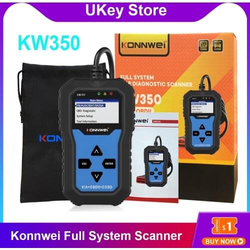 KONNWEI KW350 ABS Airbag Oil Light EPB Auto Scanner For VAG Full System for VW/Audi/Seat/Skoda OBD OBD2 Car Diagnostic Auto Tool