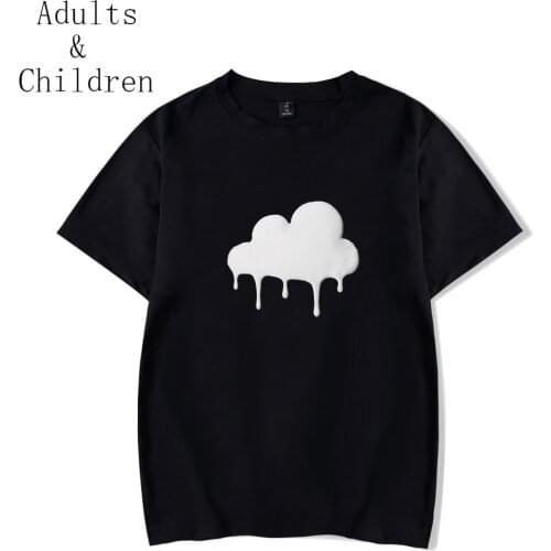 Summer Dixie DAmelio CLOUDED T-shirts Men Women Fashion Short Sleeve Tshirts Kids New Print Tops Casual Boys Girls Black T shirt