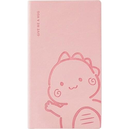 A6 Cartoon Cat/Dinosaur/Bear Notebook Mini Pocket Notepad Notebook Cartoon PU Leather Notebook School Office Stationery