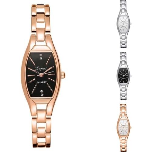 Fashion Slim Strap Rectangle Dial Party Club Analog Quartz Wrist Watch Lady Gift Ladies Dress Watches Gift Luxury Christmas Gift