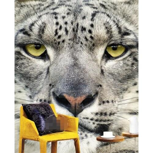 Beibehang wall paper 3d art mural HD tiger leopard animal Modern Wall Painting For Living Room wallpaper papel de parede