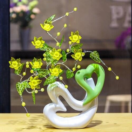 New Gift Modern fashion Home Furnishing ceramic vases flower desk accessories crafts creative Home Office Wedding Decor