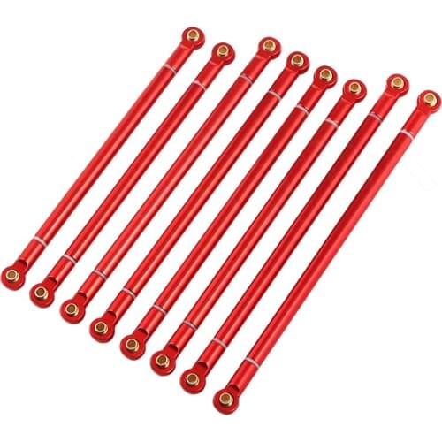 Upgrade partes 8 unids/lote aleación de aluminio varilla de enlace 313mm Distancia entre ejes para 1/10 orugas Axial SCX10 RGT