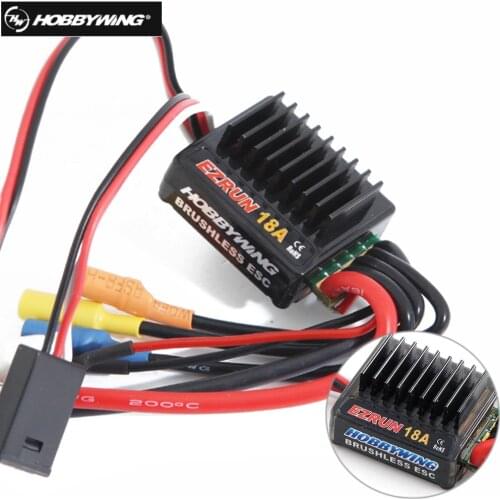 Original HobbyWing 18A ESC 1/18th Scale EZRUN-18A-SL Brushless Motor Speed Controller