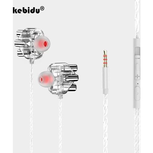 Kebidu A6 Wired 3.5mm Super Bass Headset Stereo In-Ear Earphones Earbuds Earphone With Microphone For SmartPhones