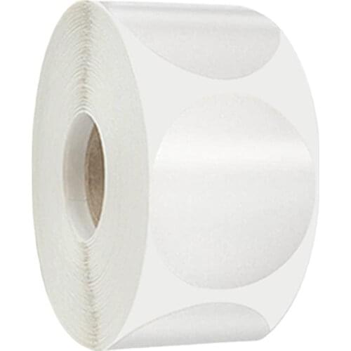 500 PCs/Roll 1inch Transparent Round Self-Adhesive Stickers Circle PVC Package Labels Evenlope Seal Labels Clear Stickers