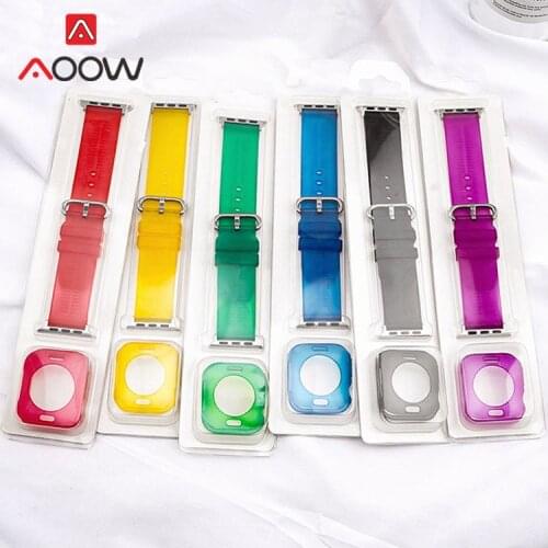 Silicone Sport Strap for Apple Watch iwatch 6 5 4 3 2 1 SE 38mm 42mm 40mm 44mm Matte Replacement Band Ultra-thin Protective Case