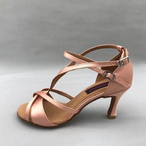 7.5cm heel Latin Dance Shoes For women Salsa shoes pratice shoes comfortable latin shoes MS6252FL2S low heel high heel available