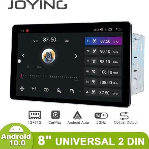 8"Stereo Radio 2 din Android 10 Universal Head Unit 4GB 64GB Central Multimedia Android Auto Carplay Bluetooth Optical Output
