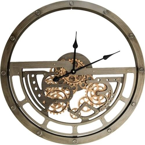 Vintage Industrial Style Art Gear Iron Clock Cross-Border Bar Living Room Personalized Decorative Creative Hanging Clock