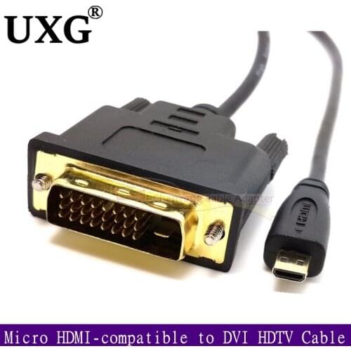 High Speed HDMI-compatible Cable Micro HD To DVI DVI-D 24+1Pin Adapter Cables 3D 1080p For LCD DVD HDTV XBOX PS3 1m 3ft 1.8m 6ft