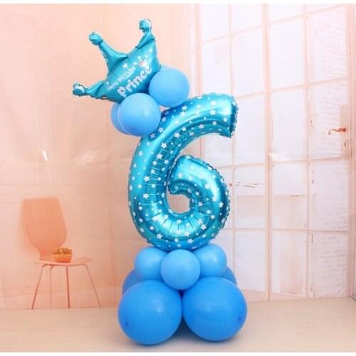 1set Digital Balloons Number Foil Balloons Birthday Wedding Christmas Festival Party Decor Supplies Air Balloon