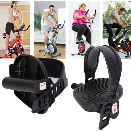 1 Pair Universal Black Mountain Bike Non-skid Pedal Home Fitness Gym Spinning Bike Pedal Replacement Accessories