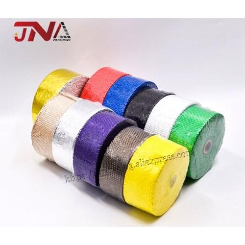 10 m Exhaust Protection Pipe Heat Header Silver/Golden color Heat Shield