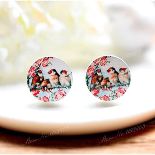 16mm Round High Quality Photo Wood Laser Cut Cabochon to make Rings, Earrings,Bobby pin,Necklaces, Bracelets-(WEH-313)