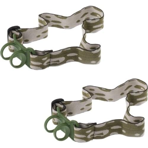 2 Pcs Headband Elastic Hands Free Headlamp Strap For 22-30mm Torch Flashlight Adjustable