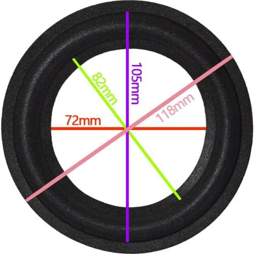 High Quality 2Pcs 4.5 inch 4.5'' P15 Woofer / Bass Speaker Repair Foam Surround ( 118mm / 105mm / 82mm / 72mm ) Speaker New