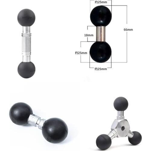 25mm / 1 inch to 25mm / 1 inch Composite Extension Ball Adapter for Industry Standard Dual Ball Socket mounting arms for RAM