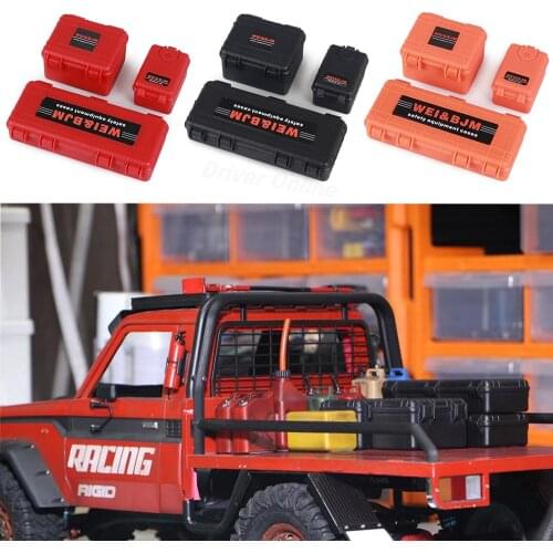 3pcs Plastic Garage Series Military Storage Box Shipping Case for 1/10 Crawler Axial SCX10 Traxxas TRX-4 TRX-6 MST Recat GEN8